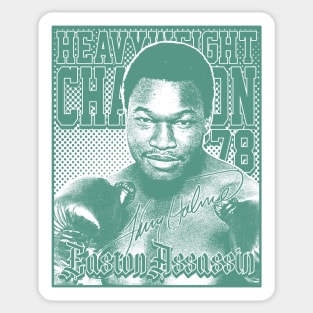 Larry Holmes Retro Green Sticker